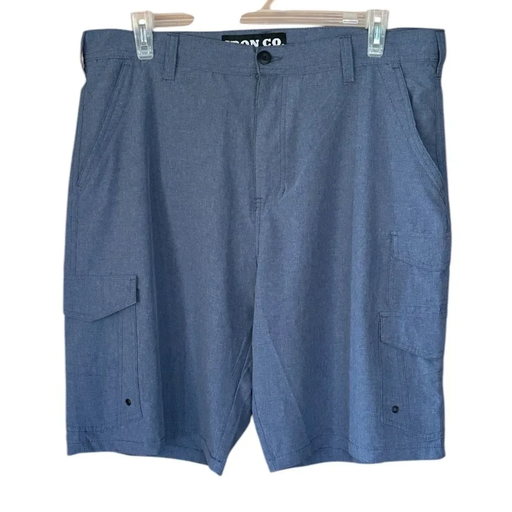 IRON Clothing Co Men's Flex Waistband Stretch Twill Multi Pocket Cargo Short. 40